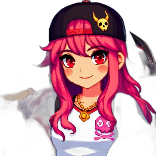 hat, staff, pixel art, anime transparent PNG cut-out