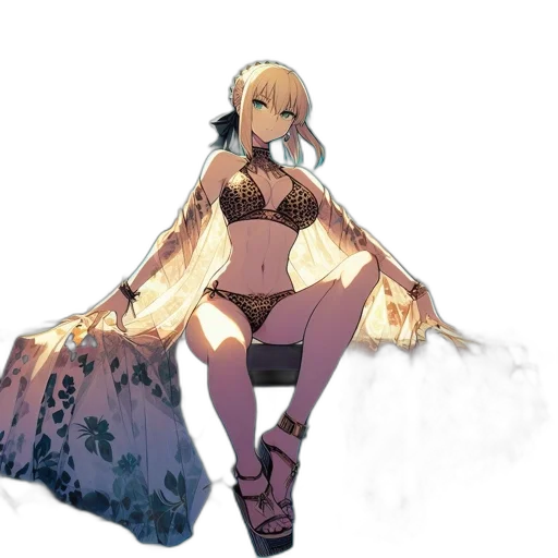 dress, dragon, weapon, staff transparent PNG cut-out