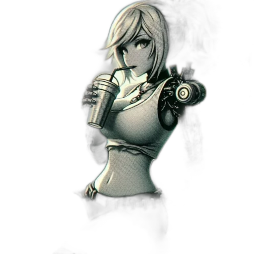 robot, staff, weapon, dress transparent PNG cut-out
