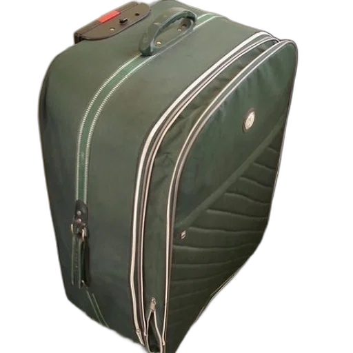 jacket, 3d render, green, suitcase transparent PNG cut-out