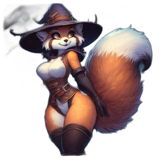 staff, hat, animal, creature transparent PNG cut-out