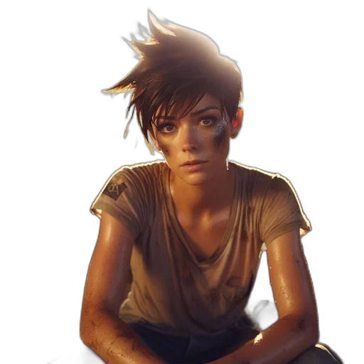 face, concept art, fantasy art, comic book art transparent PNG cut-out
