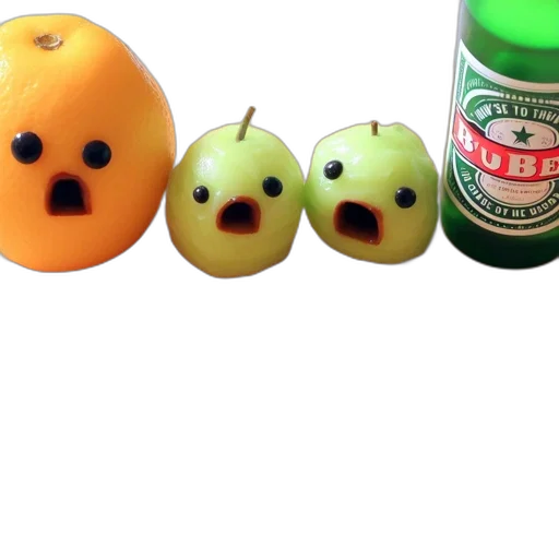 food, bottle, crown, robot transparent PNG cut-out