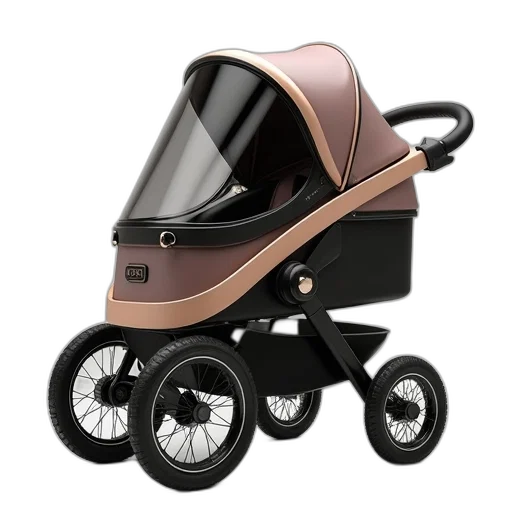 dog, stroller, cart, deluxe transparent PNG cut-out