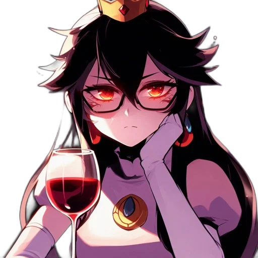 crown, staff, pixel art, anime transparent PNG cut-out