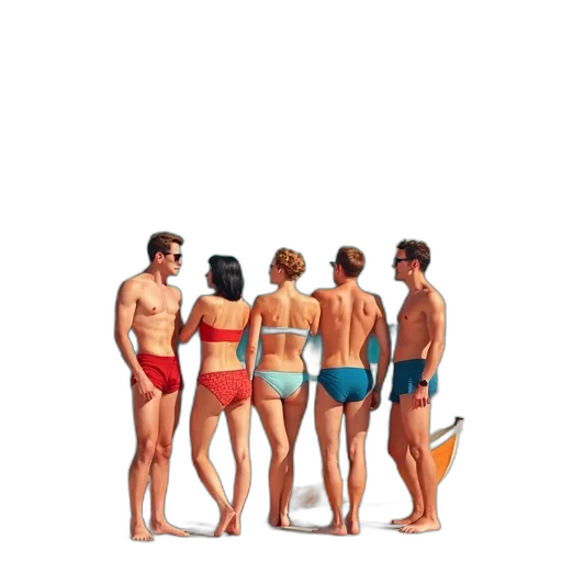 staff, concept art, 3d render, beach transparent PNG cut-out
