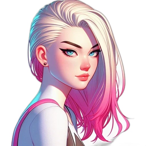 face, hair, staff, jacket transparent PNG cut-out