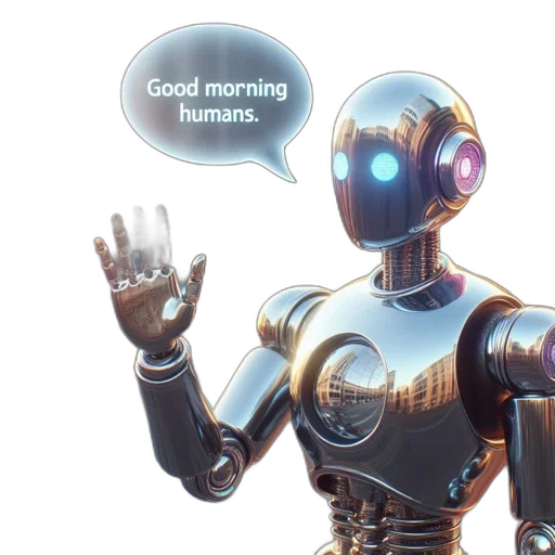 robot, concept art, cyberpunk, 3d render transparent PNG cut-out