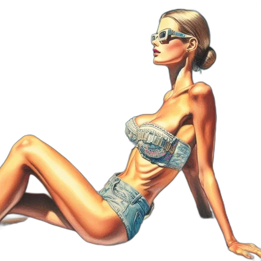 dress, concept art, photorealistic, comic book art transparent PNG cut-out