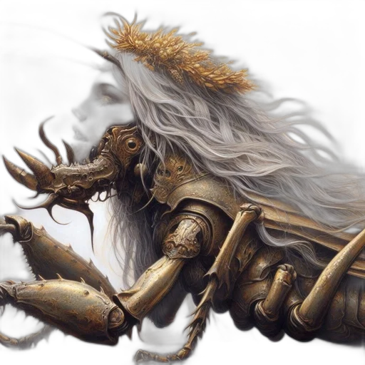 dragon, hair, sword, creature transparent PNG cut-out