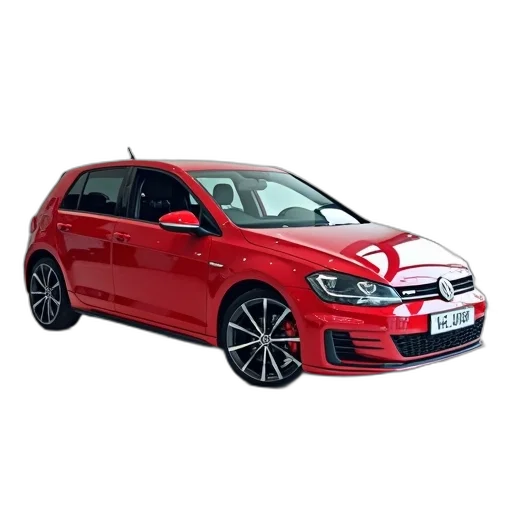 car, 3d render, red, volkswagen transparent PNG cut-out