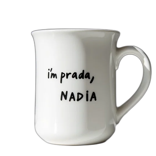 3d render, white, mug, black transparent PNG cut-out