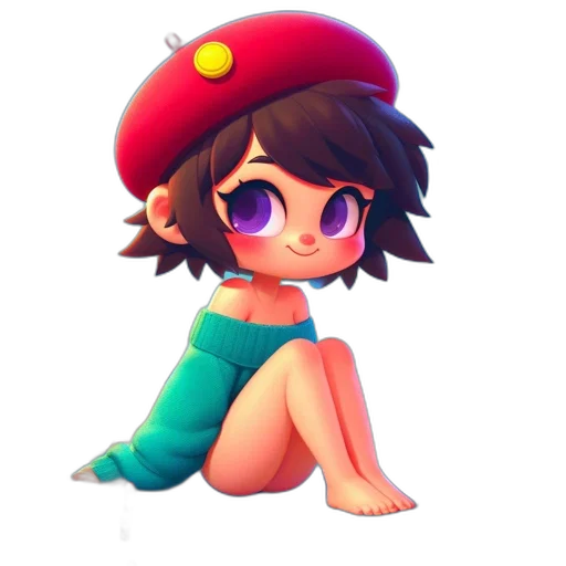 hat, dress, creature, face transparent PNG cut-out