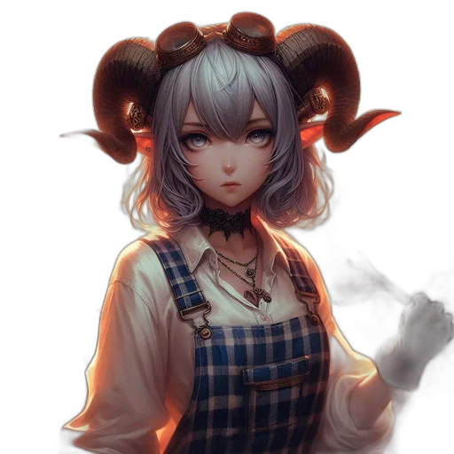 staff, face, dragon, dress transparent PNG cut-out