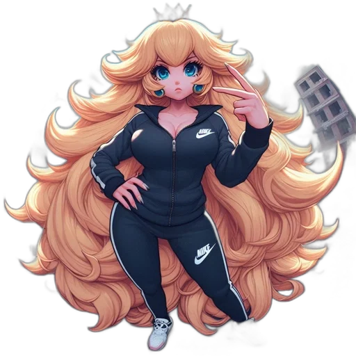 hair, staff, jacket, anime transparent PNG cut-out