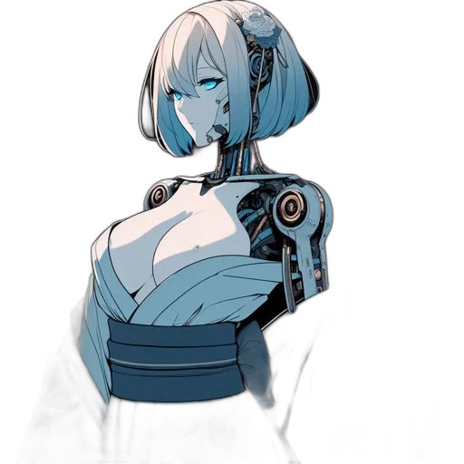 robot, dress, jacket, weapon transparent PNG cut-out
