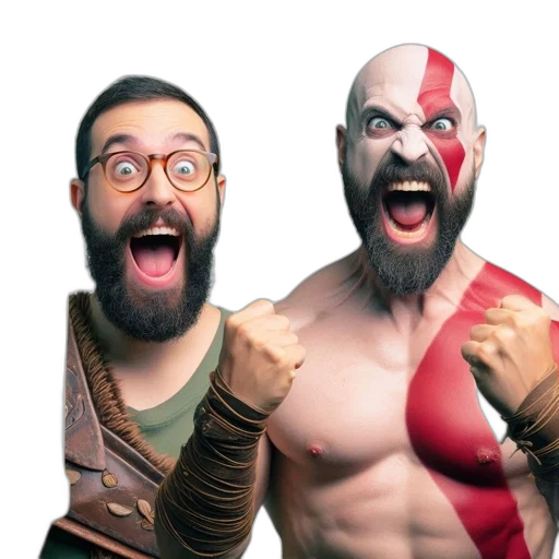 mask, concept art, two, men transparent PNG cut-out