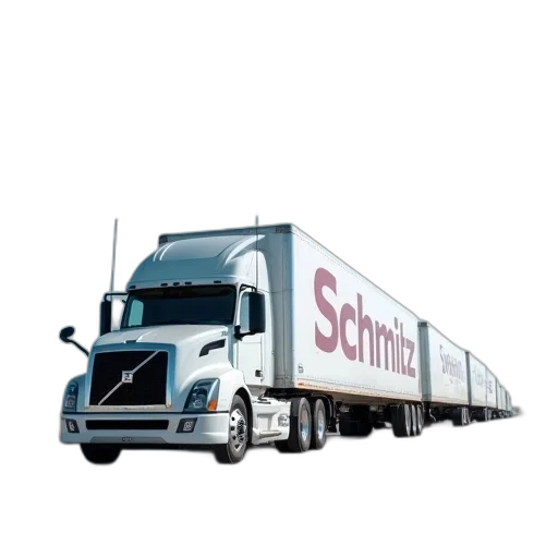 white, semi-truck, word, schmitz transparent PNG cut-out