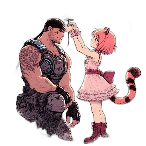 weapon, dress, concept art, comic book art transparent PNG cut-out