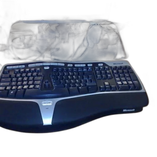 3d render, cyberpunk, microsoft, keyboard transparent PNG cut-out