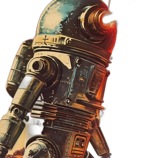 robot, weapon, concept art, comic book art transparent PNG cut-out