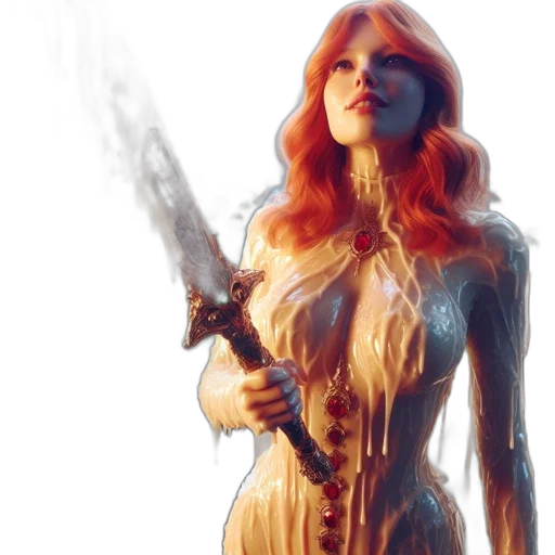 dress, comic book art, concept art, fantasy art transparent PNG cut-out