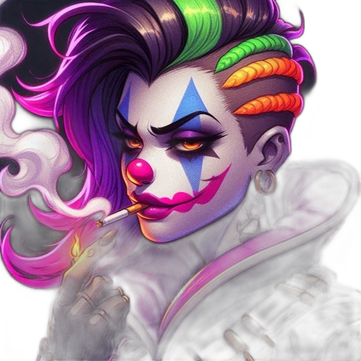 face, concept art, fantasy art, cyberpunk transparent PNG cut-out