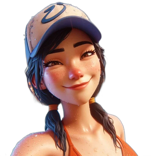 face, hat, staff, weapon transparent PNG cut-out