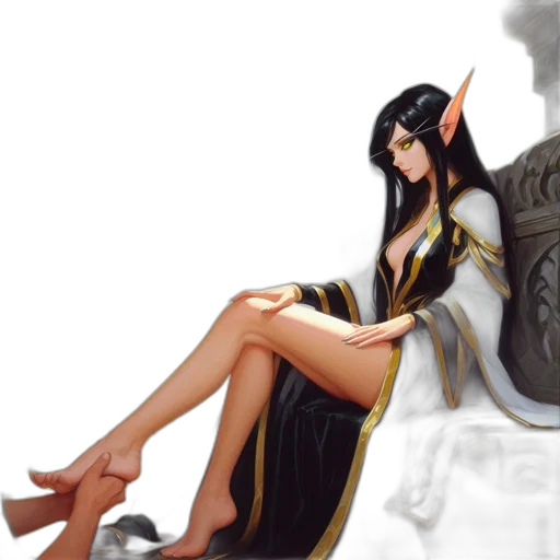 dress, dragon, staff, fantasy art transparent PNG cut-out