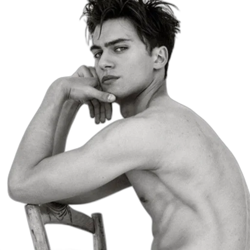 photorealistic, pencil sketch, young, man transparent PNG cut-out