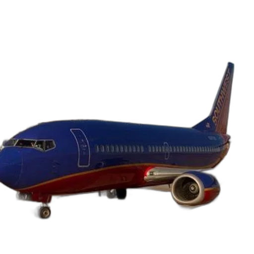 3d render, southwest, airlines, airplane transparent PNG cut-out