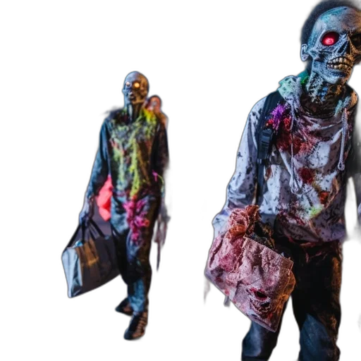 jacket, mask, concept art, 3d render transparent PNG cut-out