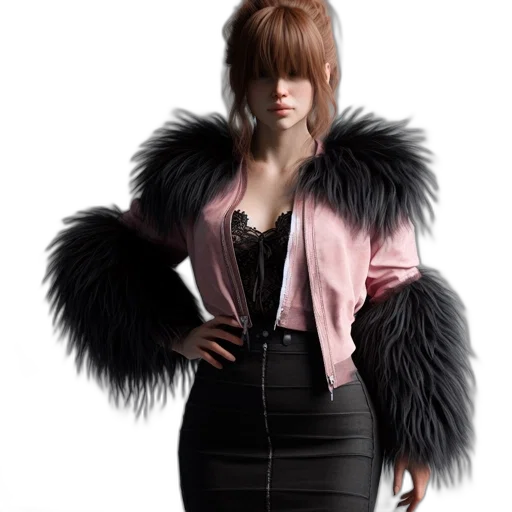 jacket, dress, concept art, 3d render transparent PNG cut-out