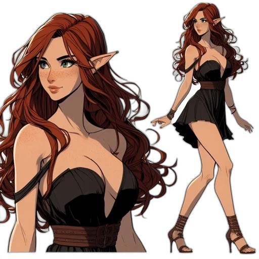 dress, concept art, fantasy art, cartoon transparent PNG cut-out