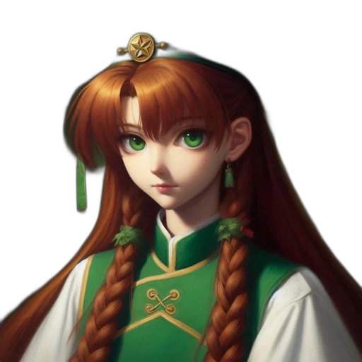 staff, crown, face, hair transparent PNG cut-out