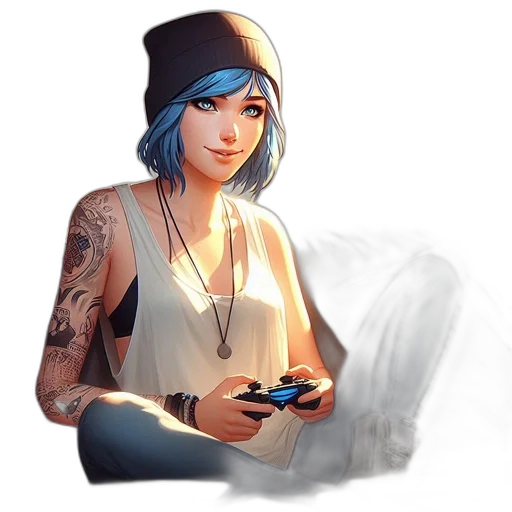 face, hat, concept art, photorealistic transparent PNG cut-out