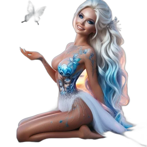 dress, fantasy art, concept art, 3d render transparent PNG cut-out