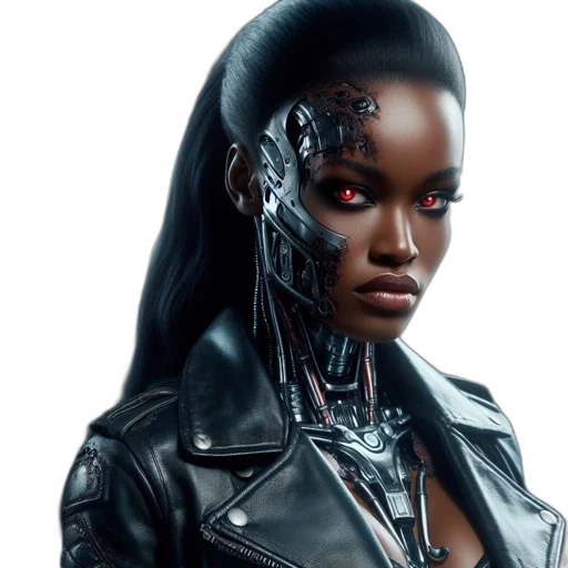 robot, face, cyberpunk, concept art transparent PNG cut-out
