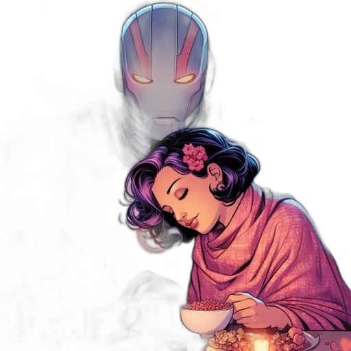 mask, robot, comic book art, concept art transparent PNG cut-out