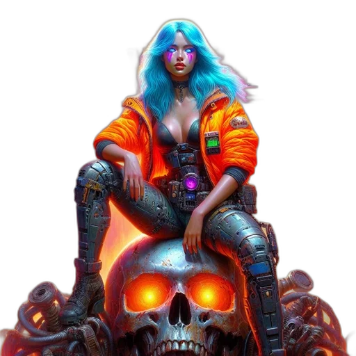 jacket, robot, cyberpunk, concept art transparent PNG cut-out