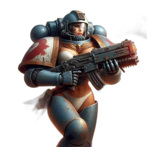 robot, weapon, concept art, cyberpunk transparent PNG cut-out
