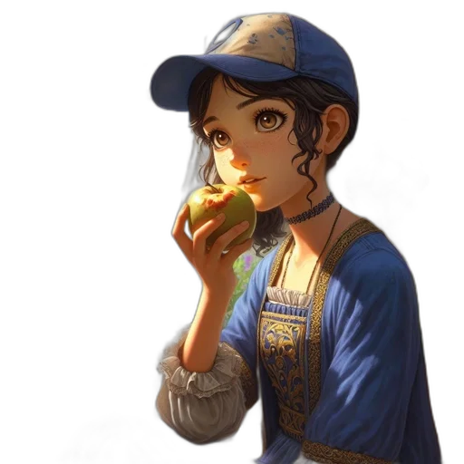 food, staff, face, hat transparent PNG cut-out