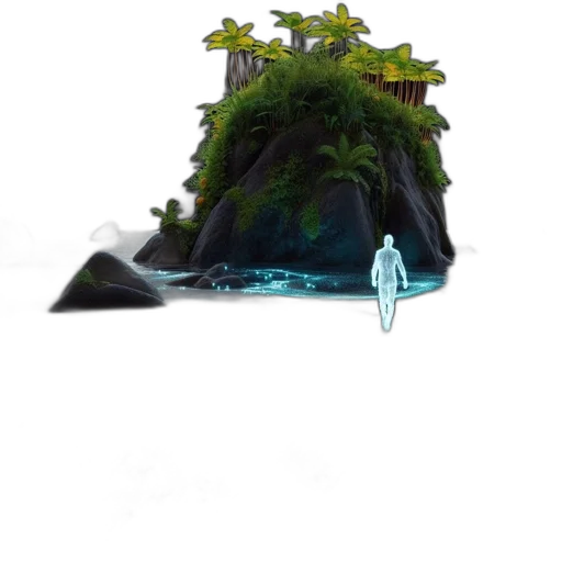 tree, creature, robot, staff transparent PNG cut-out