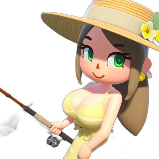 staff, hat, weapon, dress transparent PNG cut-out