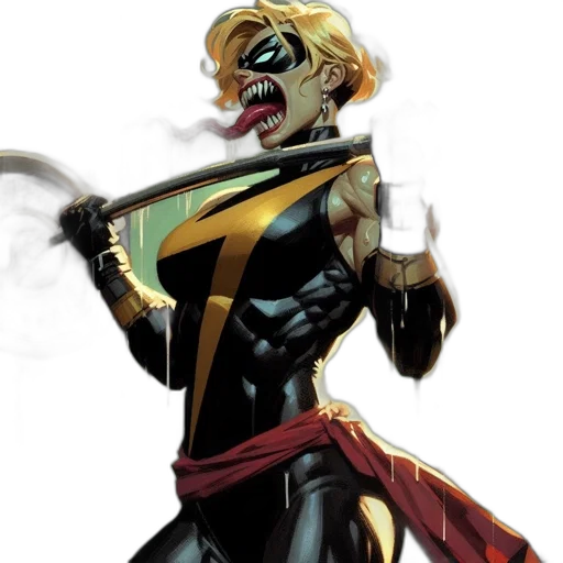 comic book art, concept art, female, superhero transparent PNG cut-out