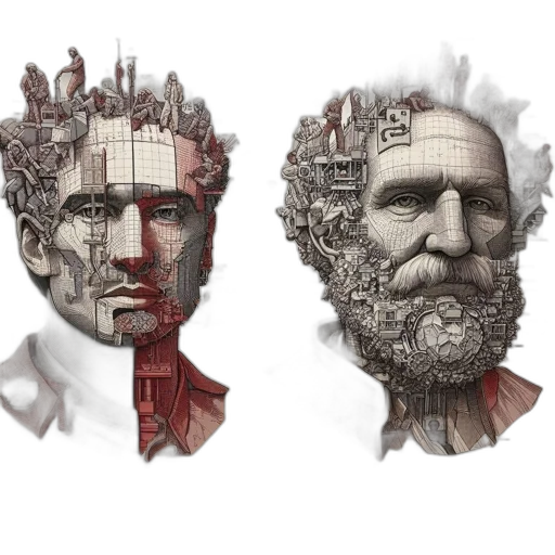 face, mask, concept art, 3d render transparent PNG cut-out