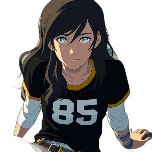 jacket, face, weapon, hair transparent PNG cut-out