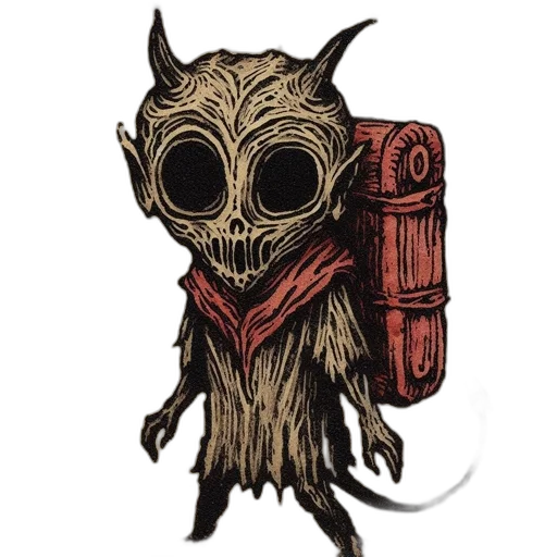 mask, creature, staff, jacket transparent PNG cut-out