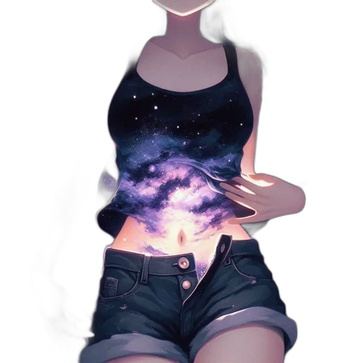 dress, creature, staff, robot transparent PNG cut-out