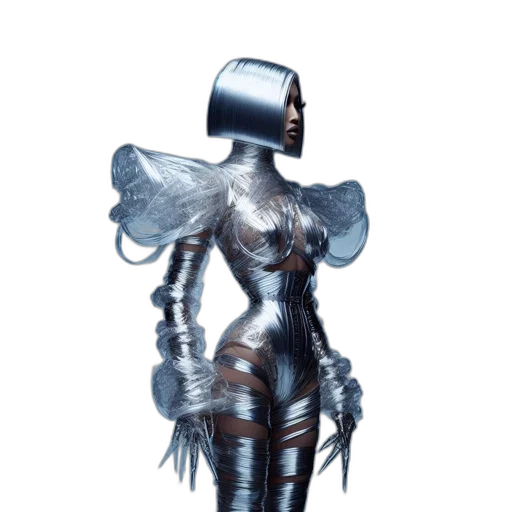 robot, dress, jewelry, concept art transparent PNG cut-out